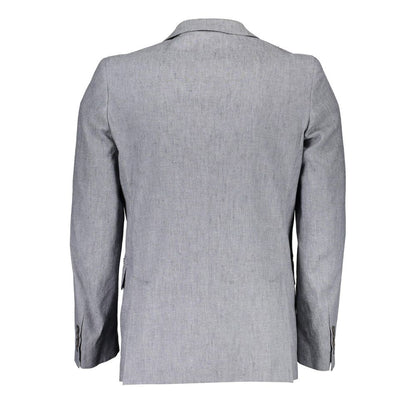 Blazer in cotone grigio Gant
