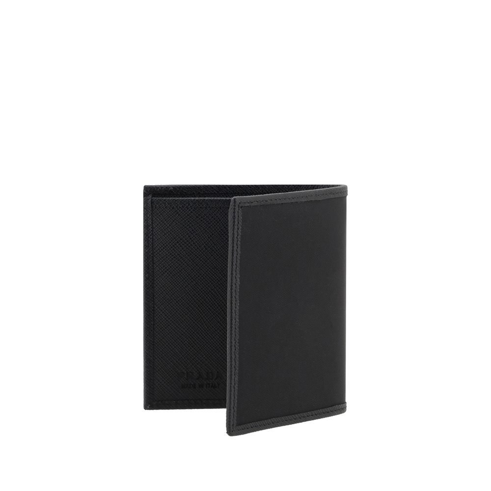 Portefeuille Prada en nylon noir