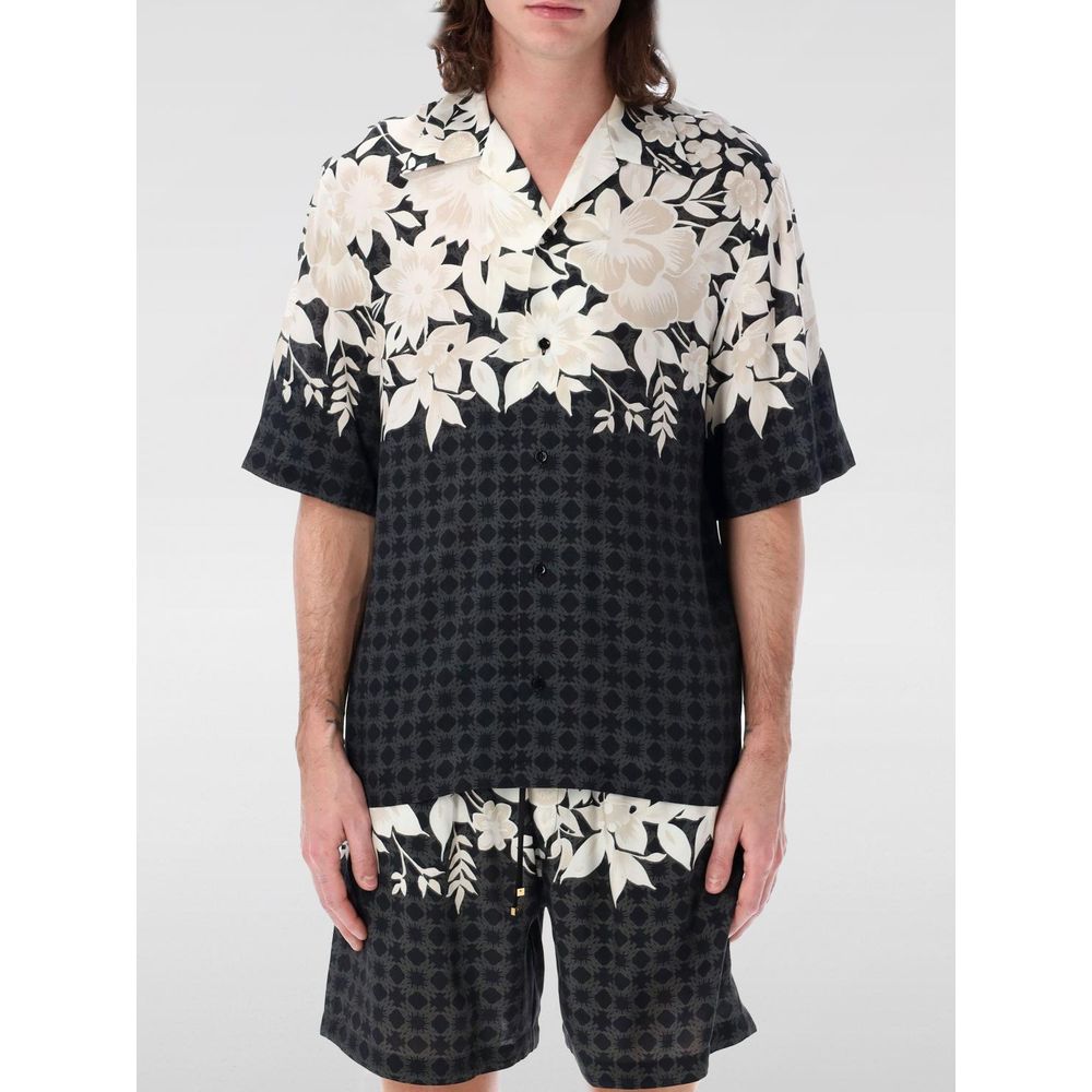 Camicia in seta nera Amiri