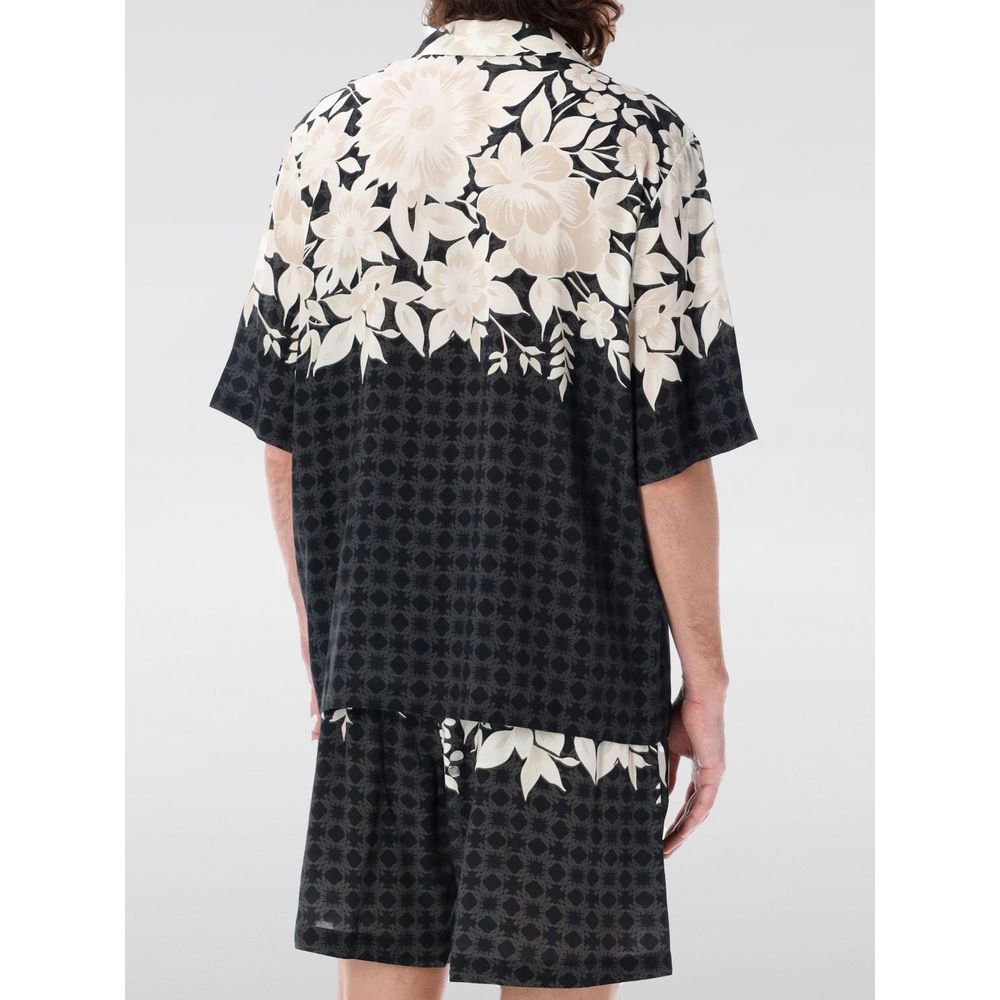 Camicia in seta nera Amiri