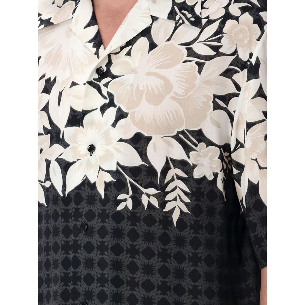 Camicia in seta nera Amiri