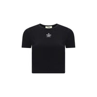 T-shirt nera in cotone Fendi