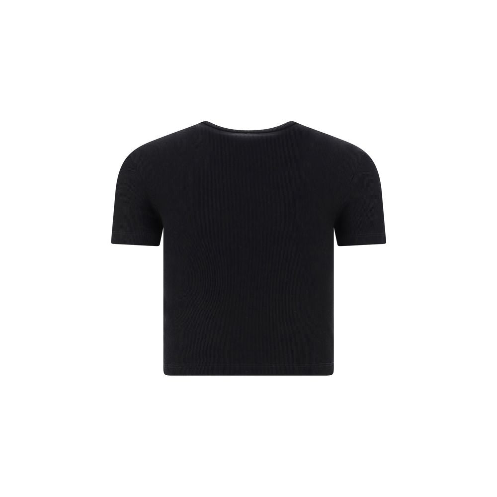 T-shirt nera in cotone Fendi
