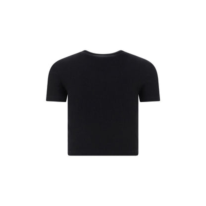T-shirt nera in cotone Fendi
