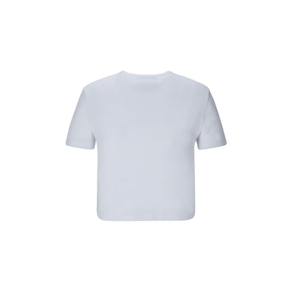 T-shirt bianca in cotone Fendi