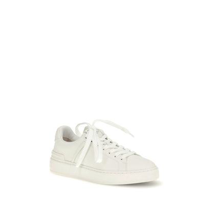 Sneakers basse Balmain Bos Taurus in pelle di vitello bianca