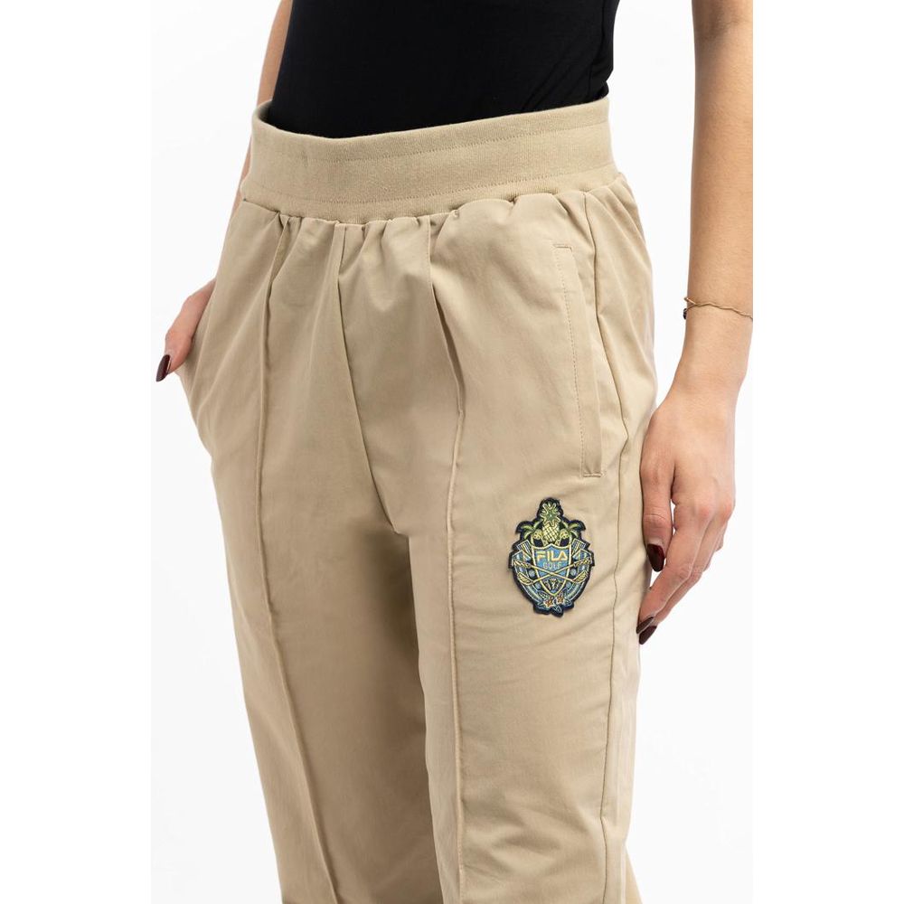 Pantaloni della tuta in cotone beige Fila (pantaloni da allenamento)