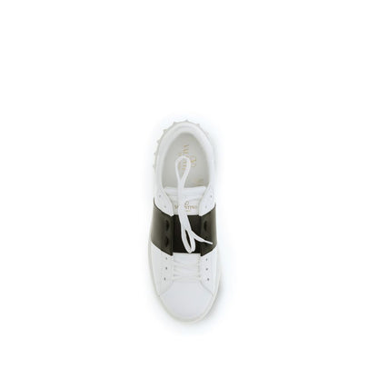Sneakers basse Valentino Garavani Bos Taurus in pelle di vitello bianca