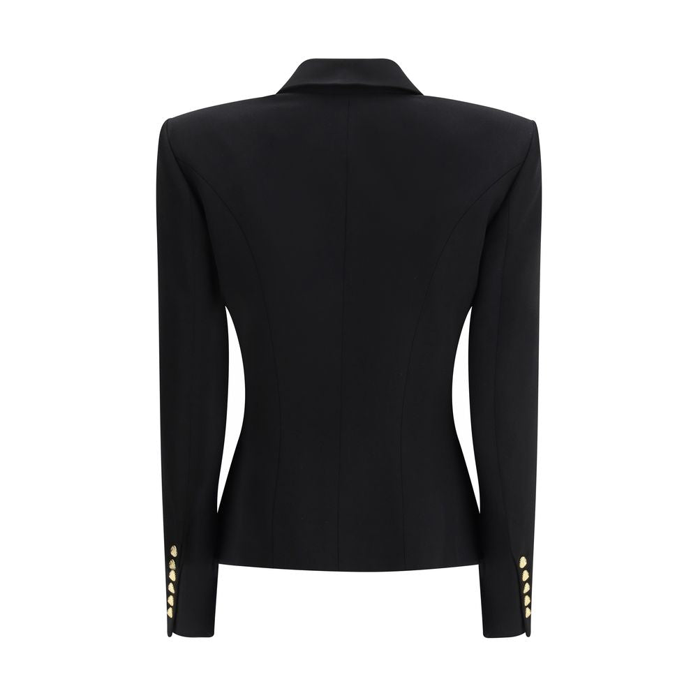 Vestes et manteaux en laine noire Balmain