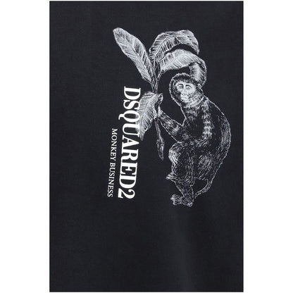 T-shirt nera in cotone Dsquared²