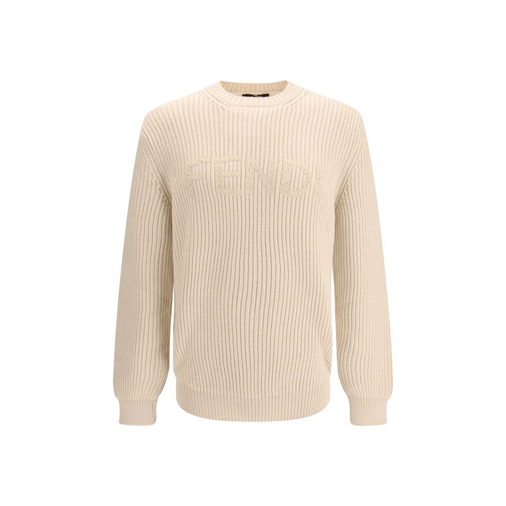Felpa in lana beige Fendi