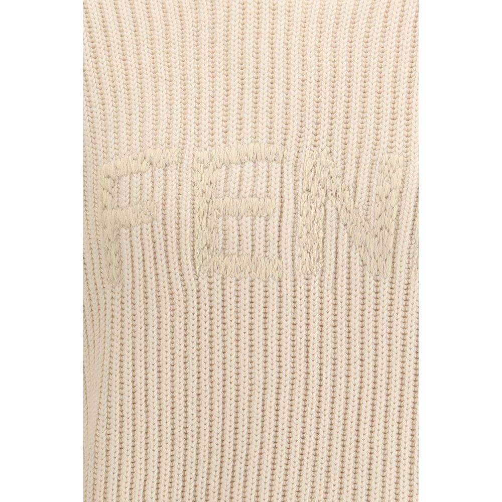 Felpa in lana beige Fendi