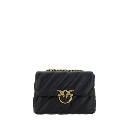 Borsa a tracolla PINKO Bos Taurus in pelle di vitello nera