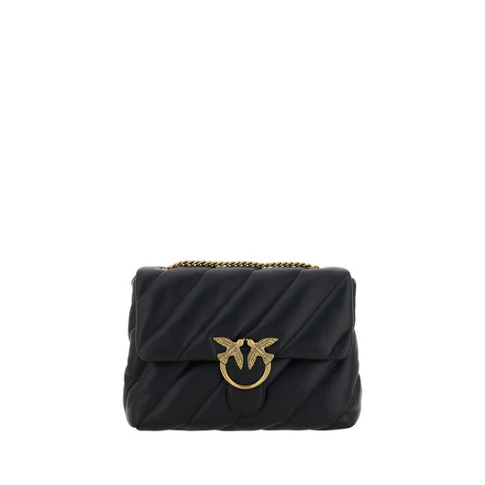 Borsa a tracolla PINKO Bos Taurus in pelle di vitello nera