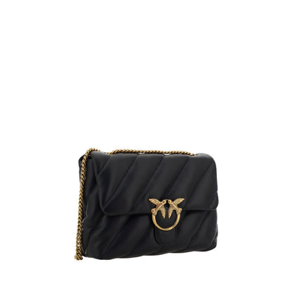 Borsa a tracolla PINKO Bos Taurus in pelle di vitello nera