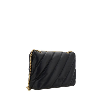 Borsa a tracolla PINKO Bos Taurus in pelle di vitello nera