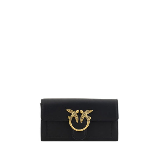 Borsa a tracolla PINKO Bos Taurus in pelle di vitello nera