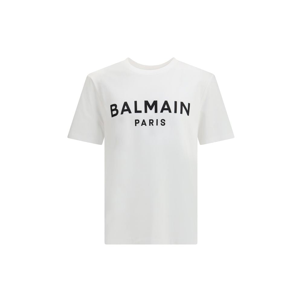 Maglietta bianca in cotone Balmain