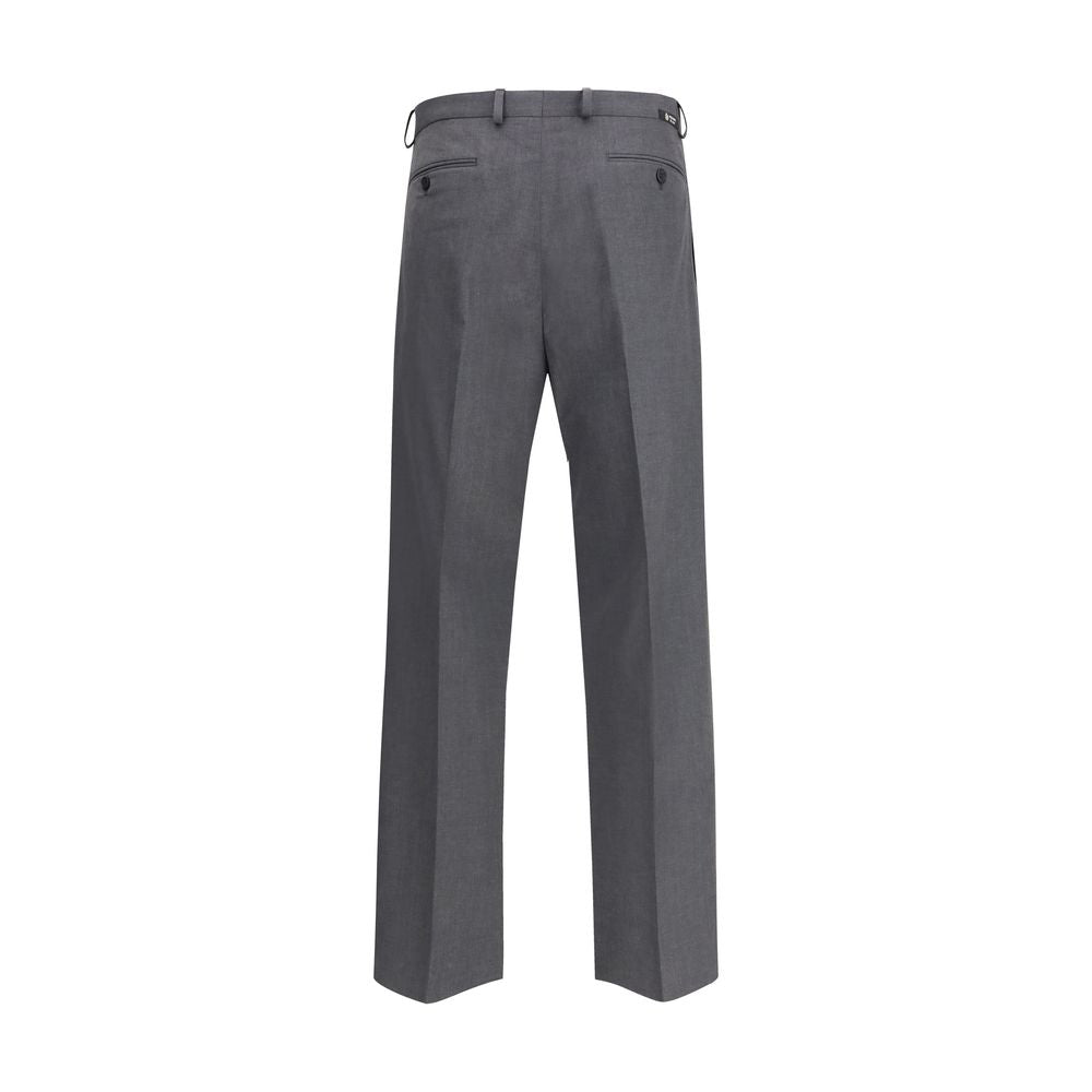 Pantaloni eleganti in lana grigia Prada