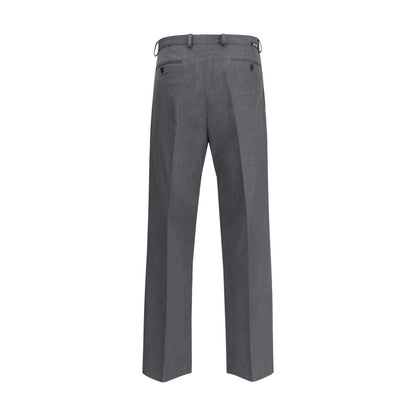 Pantaloni eleganti in lana grigia Prada