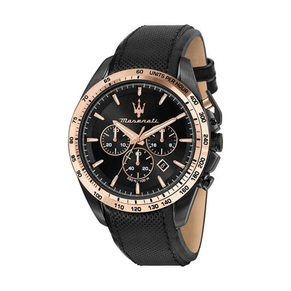 Orologio elegante Maserati in pelle marrone