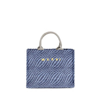 Sac bandoulière en tissu bleu Marni