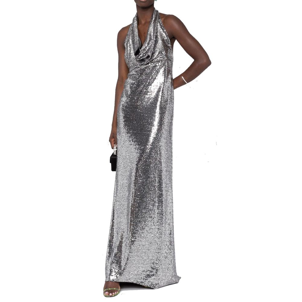 Robe de cocktail argentée en élasthanne BLANCA VITA