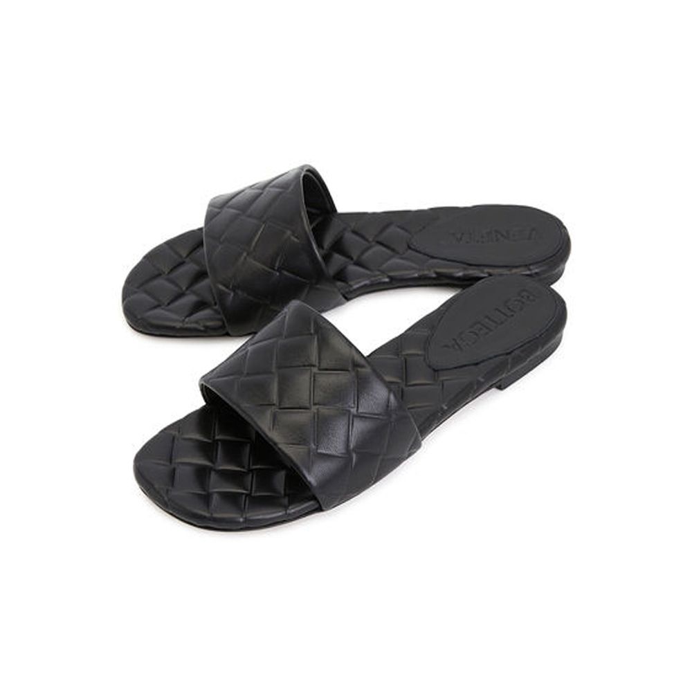Mules in pelle di agnello nera Bottega Veneta