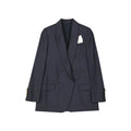 Vestes et manteaux en laine vierge bleue Brunello Cucinelli