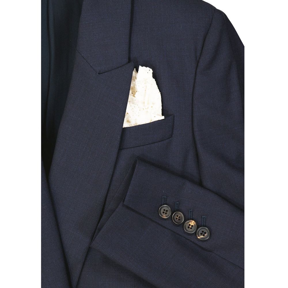 Giacche e cappotto in lana vergine blu Brunello Cucinelli