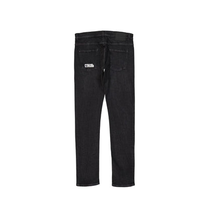 Jeans slim fit in cotone nero Heron Preston