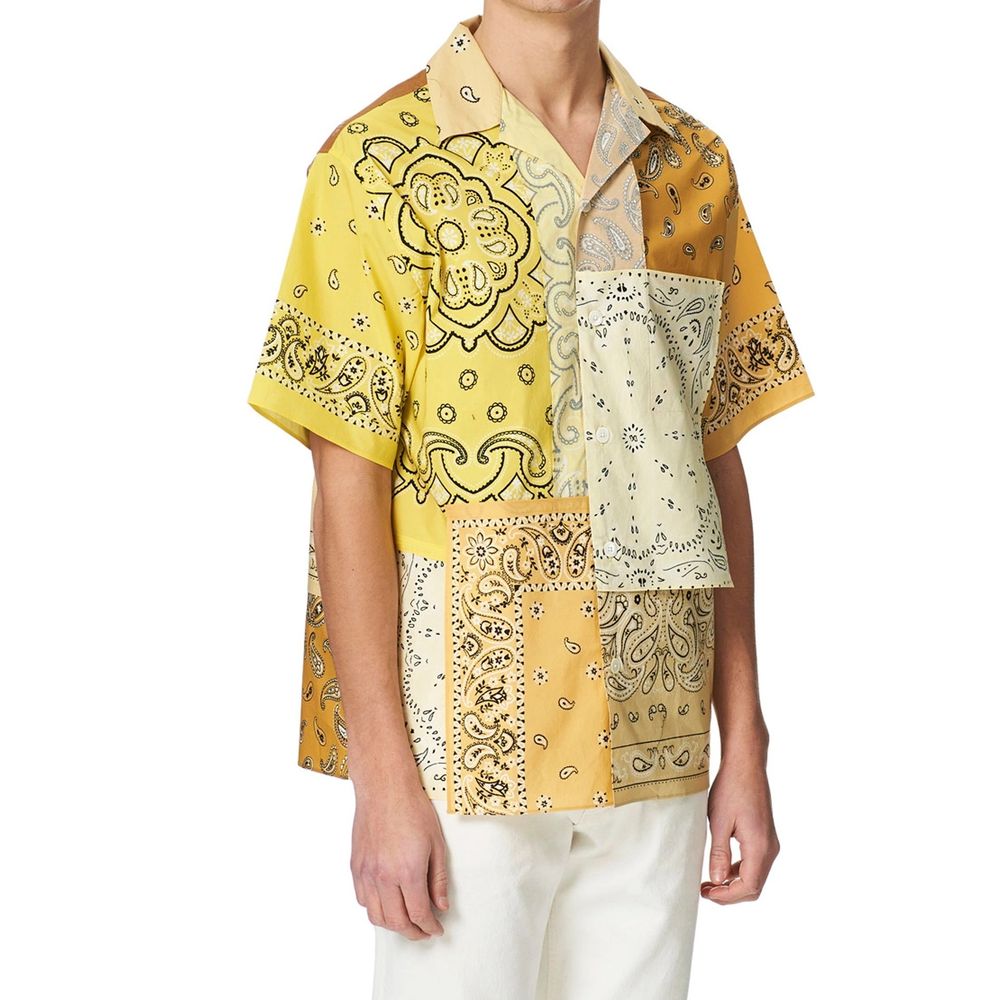 Camicia Kenzo in cotone bicolore con motivo