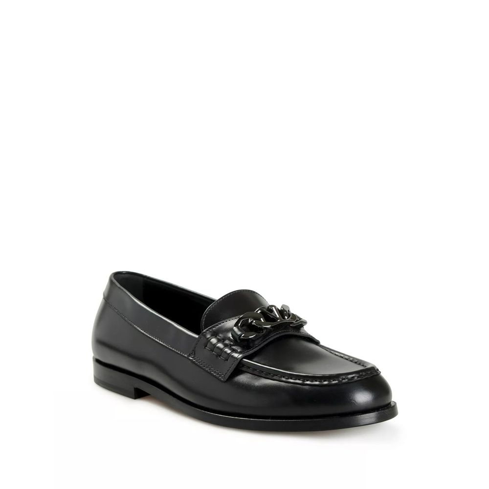 Mocassins en cuir noir Valentino Garavani
