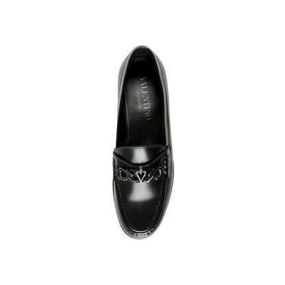 Mocassini slip-on in pelle nera Valentino Garavani