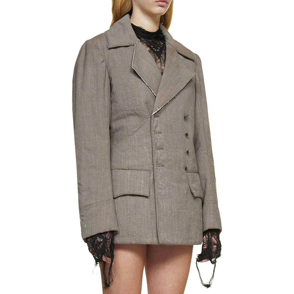 Blazer in lana marrone Maison Margiela