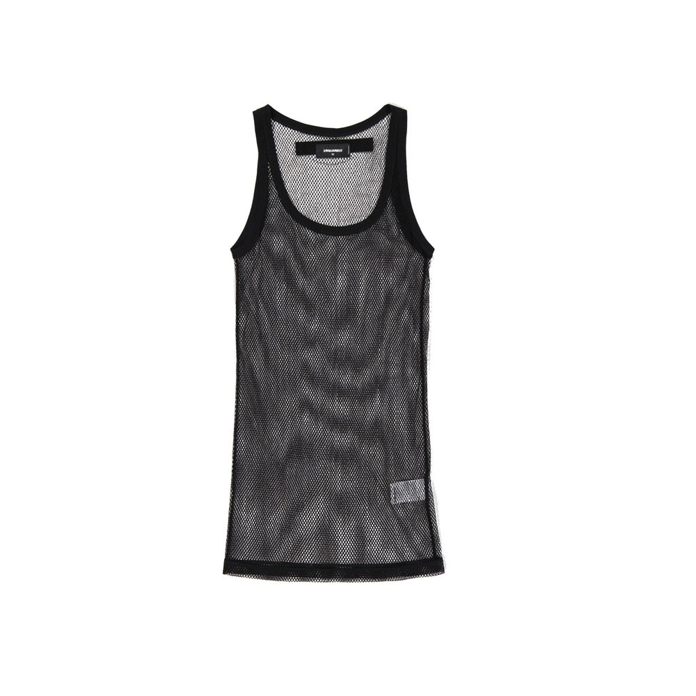Canottiere in cotone nero Dsquared²