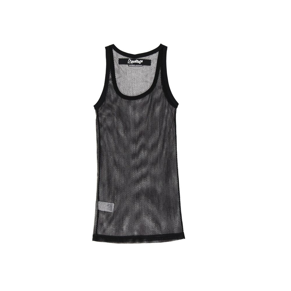 Canottiere in cotone nero Dsquared²