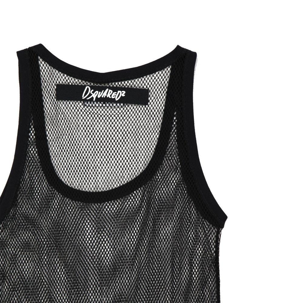 Canottiere in cotone nero Dsquared²