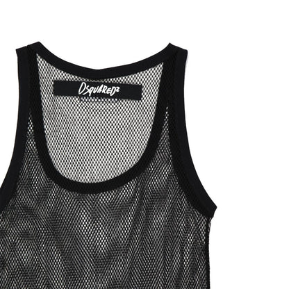 Canottiere in cotone nero Dsquared²