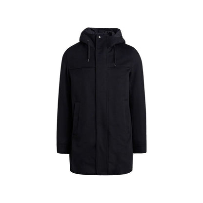 Manteau en cachemire noir Herno