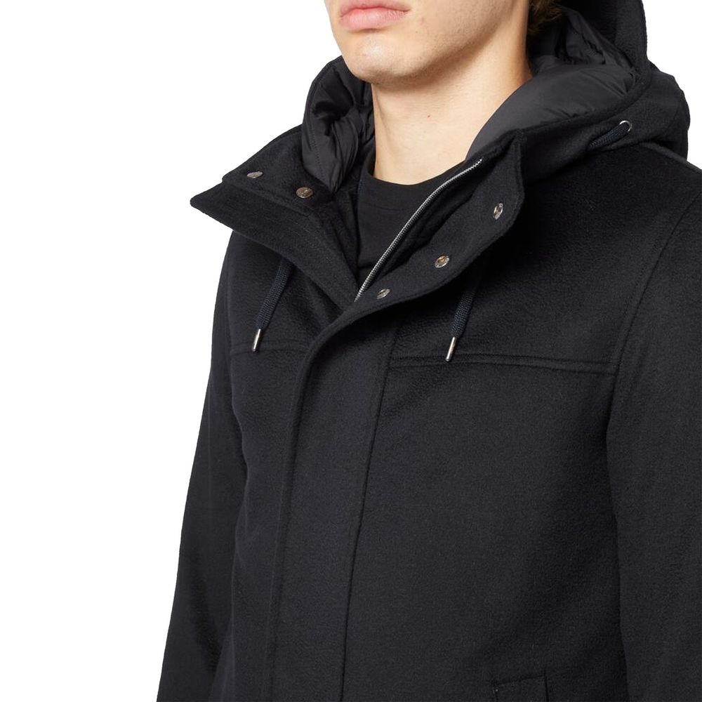 Manteau en cachemire noir Herno