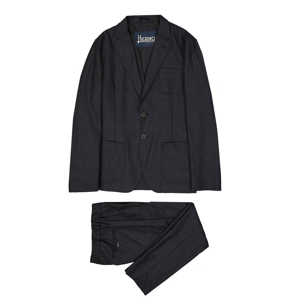 Pantaloni casual in lana grigia Herno