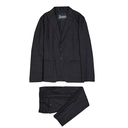 Pantaloni casual in lana grigia Herno