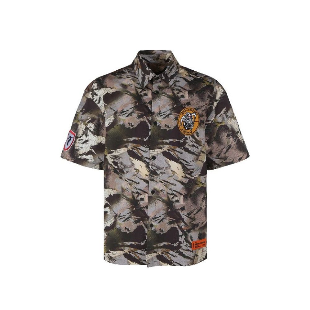 Camicia in cotone bicolore Heron Preston