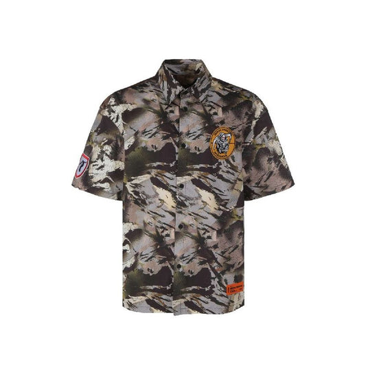 Camicia in cotone bicolore Heron Preston