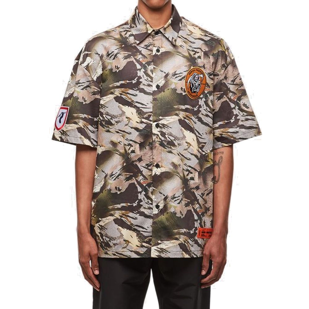 Camicia in cotone bicolore Heron Preston