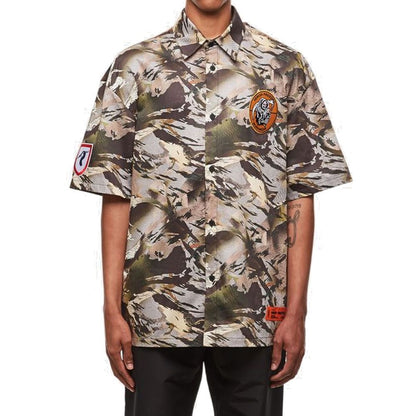 Camicia in cotone bicolore Heron Preston