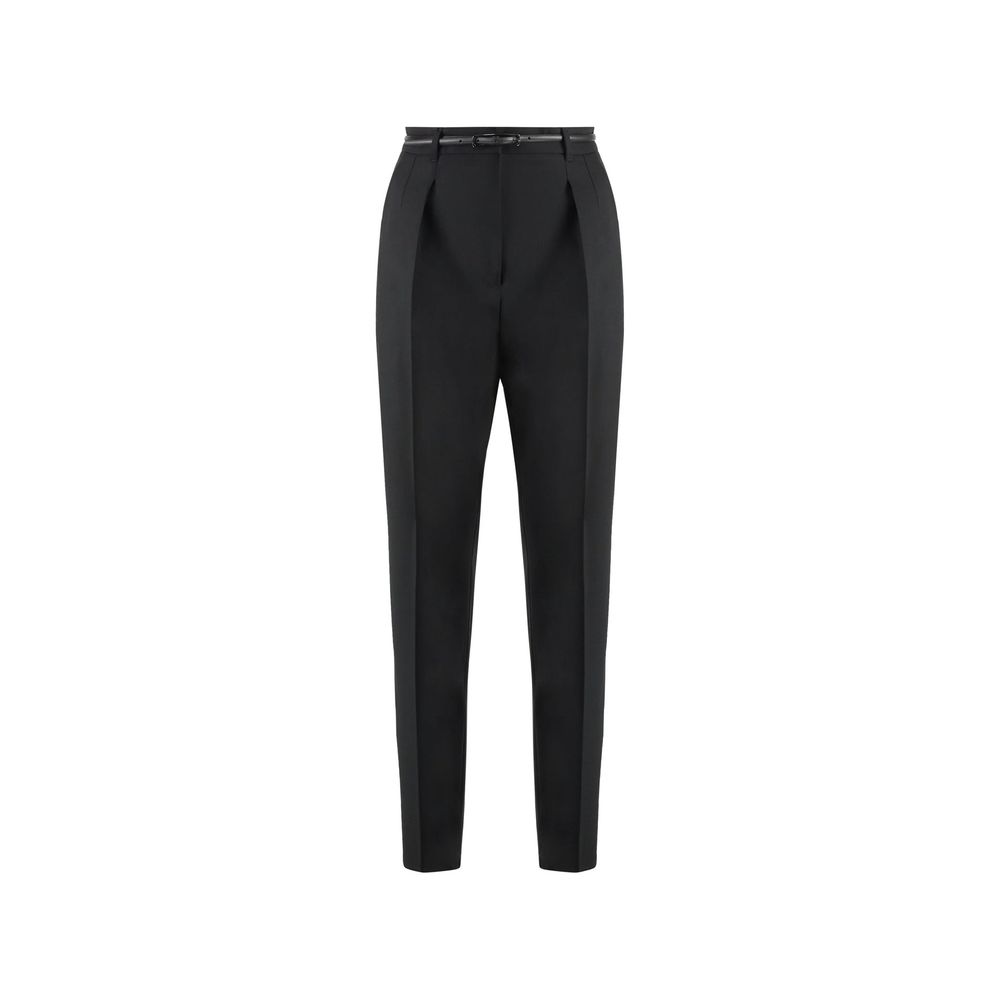 Pantaloni eleganti in elastan nero Max Mara
