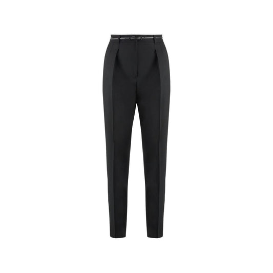 Pantaloni eleganti in elastan nero Max Mara