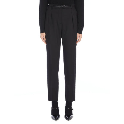 Pantaloni eleganti in elastan nero Max Mara